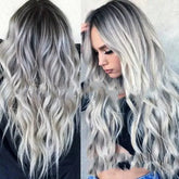 Mid-Length Hair Wig Mid-Point Girls in Mixed Color Micro-Volume Style - Himpall